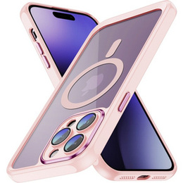 Tok iPhone 15 Pro, ERBORD Impact Guard, MagSafe, rózsaszín