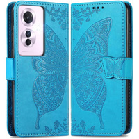 Pattintható tok a Oppo Reno 11F 5G, Butterfly, kék