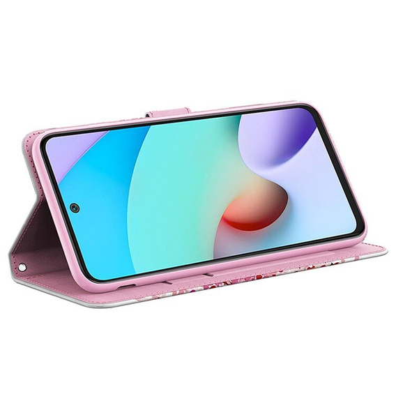 Pattintható tok a Xiaomi Redmi 13C / Poco C65, Wallet, Marble kék