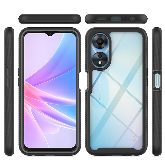 Tok Oppo A78 5G készülékhez, Shockproof, fóliával, fekete
