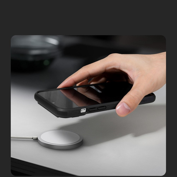 Tok iPhone 15 Pro, páncélozott Nillkin, CamShield Pro, fekete