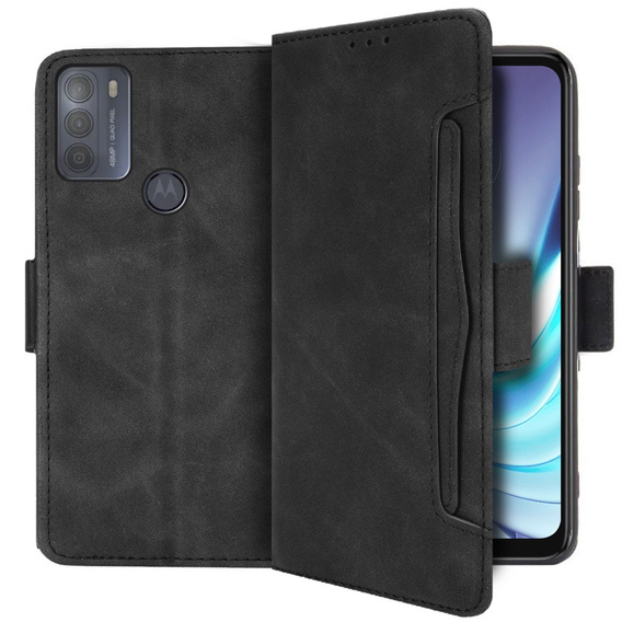 Pattintható tok a Motorola Moto G50, Card Slot, fekete