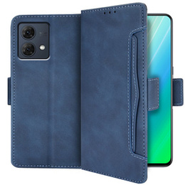Pattintható tok a Motorola Moto G84 5G, Card Slot, kék