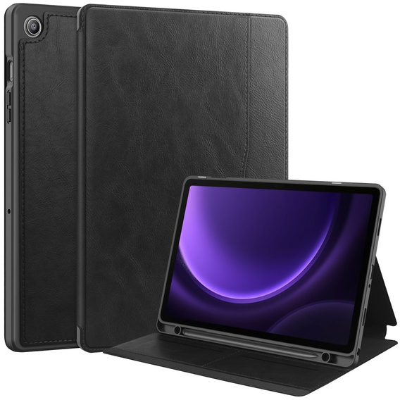 Tok Samsung Galaxy Tab S10 Lite / S10 FE / S9 FE, Business Card and Pen Slotl, fekete