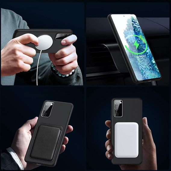 Telefontok a Samsung Galaxy S20 FE, Silicone MagSafe, fekete
