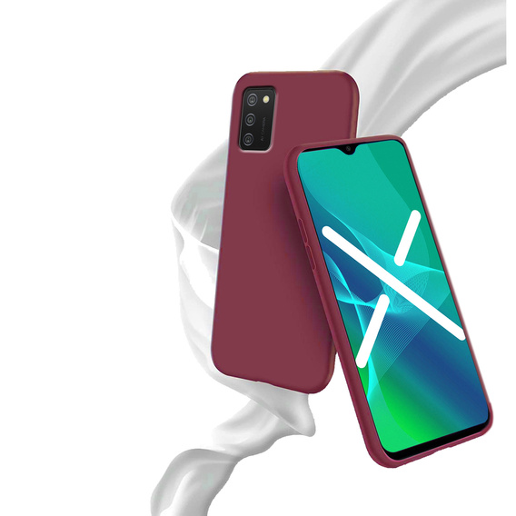 Vékony tok a Samsung Galaxy A02s, Slim, bordó