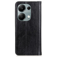 Telefontok a Xiaomi Redmi Note 13 Pro 4G / Xiaomi Redmi Note 14S / Xiaomi Poco M6 Pro 4G, Wallet Litchi Leather, fekete