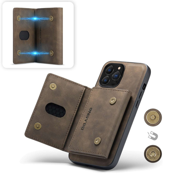 Telefontok a iPhone 14 Pro Max, DG.MING 2in1, kávé