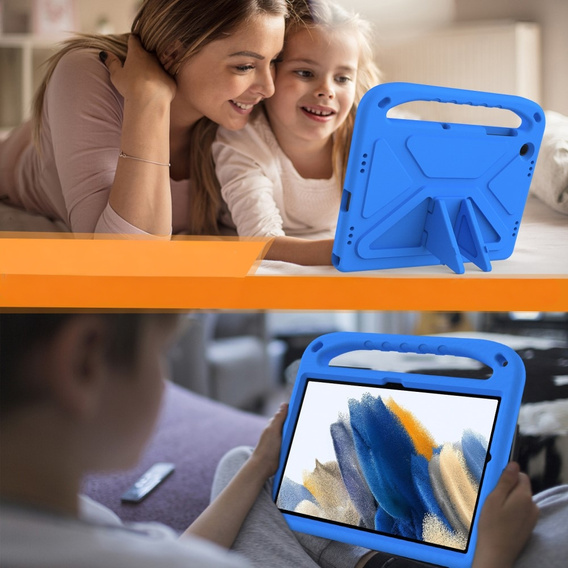 Gyermek tok Samsung Galaxy Tab A9+, Gyermek tok fogantyúval, kék