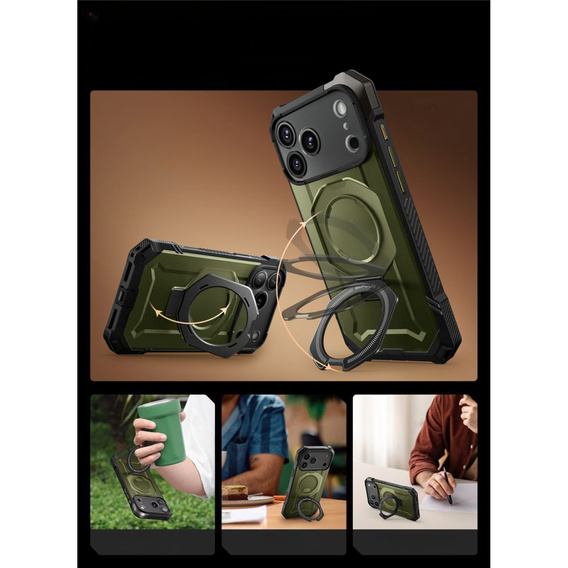 Supcase tok iPhone 17 Pro Max készülékhez, Unicorn Beetle Grip Mag, Guldan