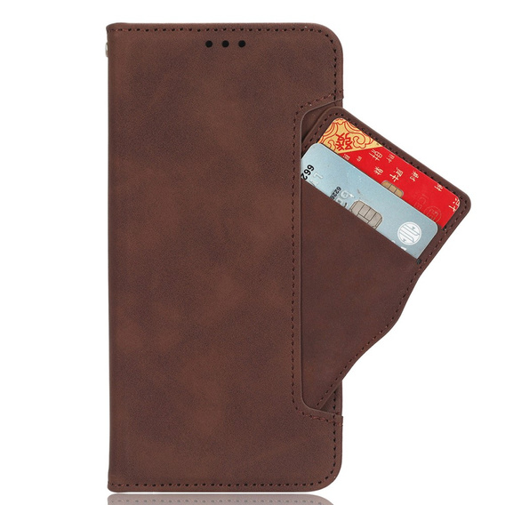 Pattintható tok a Xiaomi 14 Ultra, Card Slot, barna