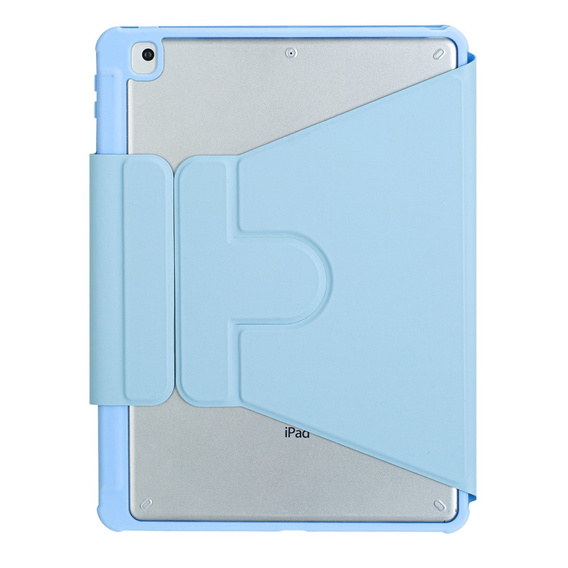 Billentyűzet tok iPad 11" 2025 A16 (11 gen.) / iPad 10.9" 2022 (10 gen.), Rotary 360° Leather, világoskék