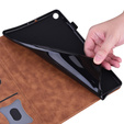 Tok Samsung Galaxy Tab S10 FE+ Plus, Classic, tolltartóval, barna