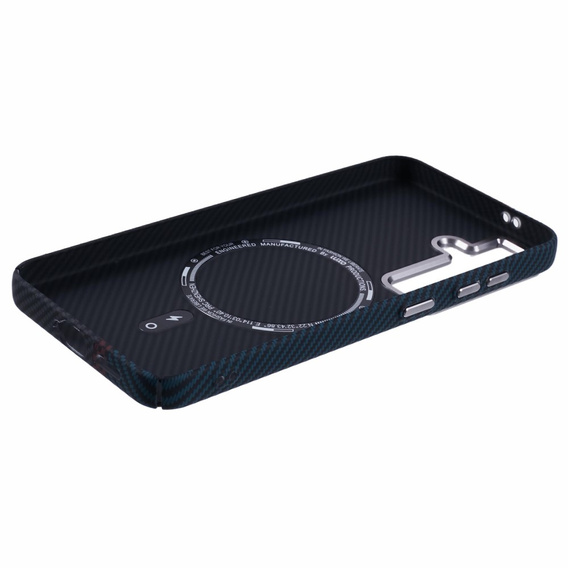 Tok Samsung S25, Carbon Fiber MagSafe, fekete / kék