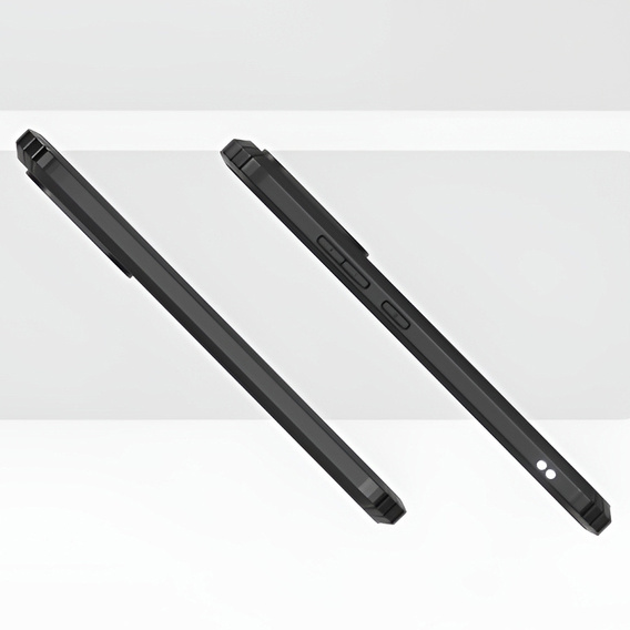 Tok Oppo Reno 14F, megerősített, átlátszó, fekete oldallapokkal