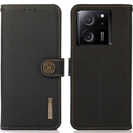 KHAZNEH RFID tok Xiaomi 13T / 13T Pro, Litchi textúra, fekete