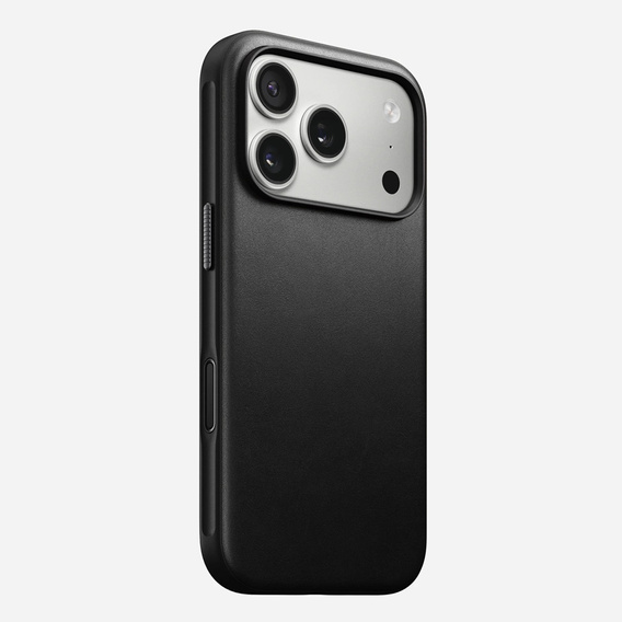 Nomad tok iPhone 17 Pro-hoz, Modern bőr tok, fekete