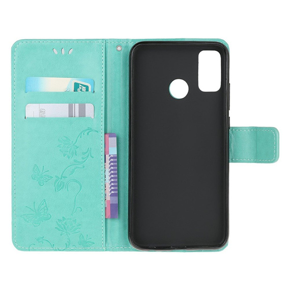 Pattintható tok a Motorola Moto G30 / G10, Butterfly, kék