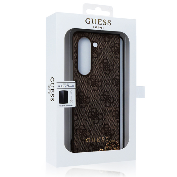 GUESS Telefontok a Samsung Galaxy Z Fold 5, 4G Charms Collection Hardcase, barna