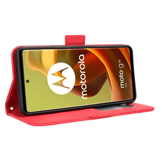 Pattintható tok a Motorola Moto G85, Card Slot, piros