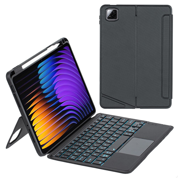 Billentyűzet tok Xiaomi Pad 7 / 7 Pro, billentyűzet Touchpad, fekete