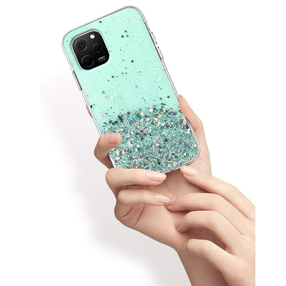 Telefontok a Huawei Nova Y61, Glittery, zöld