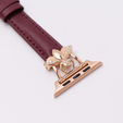 Bőrszíj Apple Watch 1/2/3/4/4/5/6/7/8/SE/Ultra 42/44/45/49mm, bordó