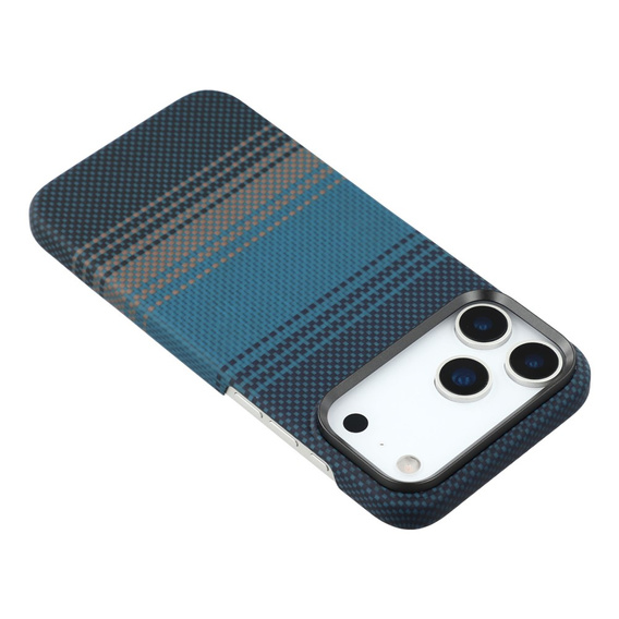 Tok iPhone 17 Pro készülékhez, Aramid szál, MagSafe, vékony és könnyű, kék