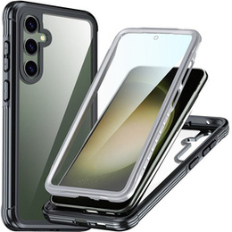 Tok Samsung Galaxy S23 FE készülékhez, Shockproof, fóliával, fekete