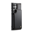 CASEME flip tok Samsung Galaxy S25 Ultra, Litchi Wallet, fekete