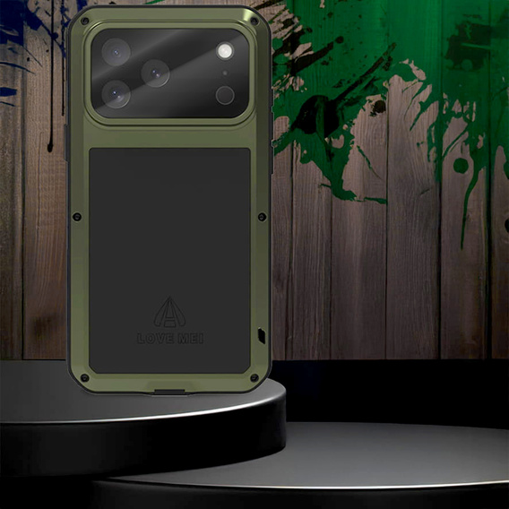 Páncélozott tok edzett üveggel iPhone 17 Pro Max készülékhez