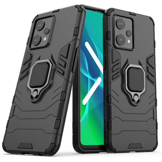 Telefontok a Realme 9 Pro+ Plus / Realme 9 4G, Kickstand Ring, fekete