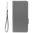 Pattintható tok a Xiaomi Redmi Note 12 5G / POCO X5 5G, Wallet Litchi Magnet, szürke
