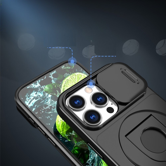 Tok iPhone 16 Pro, Military Magnet, MagSafe-hoz, fekete