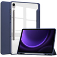 Tok Samsung Galaxy Tab S10 Lite / S10 FE / S9 FE, Smartcase Hybrid, tolltartó résszel, sötétkék