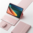 Tok + billentyűzet Xiaomi Pad 5/5 Pro, rózsaszín rose gold