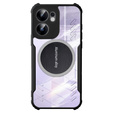 Tok Oppo Reno 13F / Oppo Reno 13FS, mágneses lemezzel, átlátszó / fekete