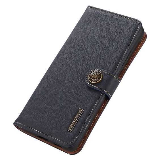 KHAZNEH RFID tok Xiaomi Redmi Note 13 Pro 5G, Litchi textúra, kék