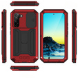Páncélozott tok a Samsung Galaxy S22, R-JUST CamShield Slide, piros