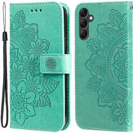 Pattintható tok a Samsung Galaxy A14 4G/5G, Mandala Flower, zöld