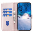 Pattintható tok a Samsung Galaxy S23 FE, BINFEN Wallet, rózsaszín rose gold + 9H üveg 