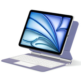Billentyűzet tok iPad Air 11" 2024, Magnetic Keyboard Touchpad, lila