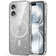 Tok iPhone 16-hoz, ERBORD Glitter MagSafe, átlátszó + képernyőüveg