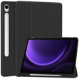 Tok Samsung Galaxy Tab S10 Lite / S10 FE / S9 FE, Smartcase tolltartóval, fekete