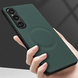 Telefontok a Sony Xperia 1 VI, Leather Hybrid MagSafe, zöld