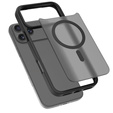 Matt tok iPhone 17 Pro készülékhez, MagSafe-hoz, áttetsző fekete