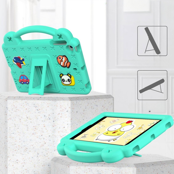 Gyermek tok iPad mini 7.9" 2019/2015/2014/2013/2012 (5/4/3/2/1 gen.), Cute Patterns, állvánnyal, zöld