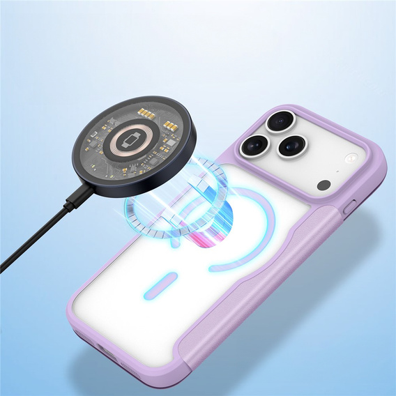 Dux Ducis tok iPhone 17 Pro, Skin X Pro, pánttal, MagSafe-hoz, lila