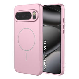 Szilikon tok a Google Pixel 10 Pro XL-hez, MagSafe-hoz, rózsaszínű