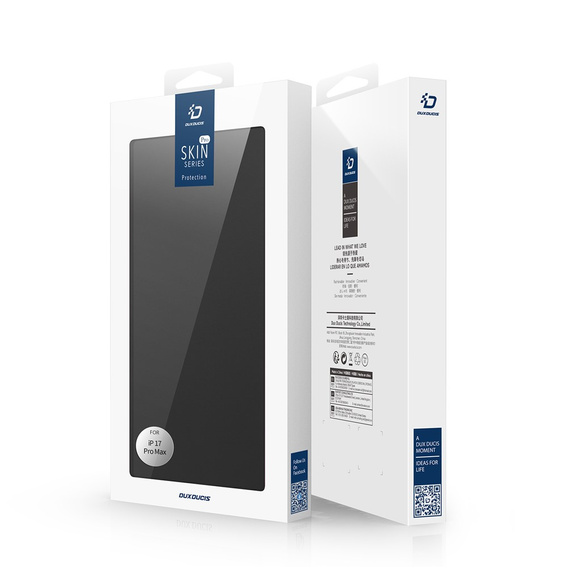 Dux Ducis tok iPhone 17 Pro Max, Skin Pro, pánttal, kártyafoglalattal, fekete